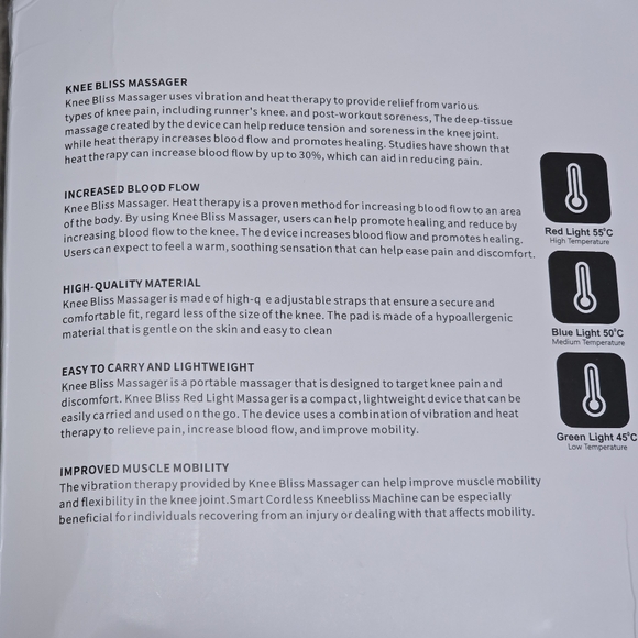 Wireless Knee Massager With Heat Vibration Infrared & Laser TikTok Viral - Picture 3 of 3